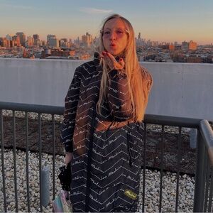 Moschino Black Script Puffer Jacket